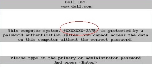 dell 2a7b bios password